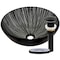 Novatto GODERE Glass Vessel Bathroom Sink Set in Matte Black NOHP-G023MB - alternate 1